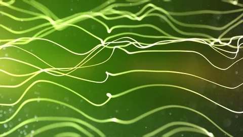 Suspended neon green light rays Video stock 82252498