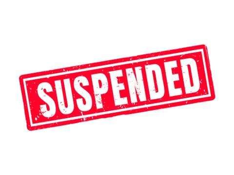 Suspended red stamp style Stock Illustration
