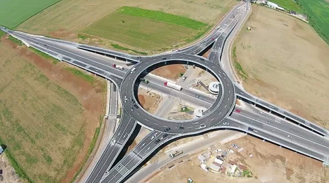 Suspended roundabout, static aerial view Stock-Footage 65330085