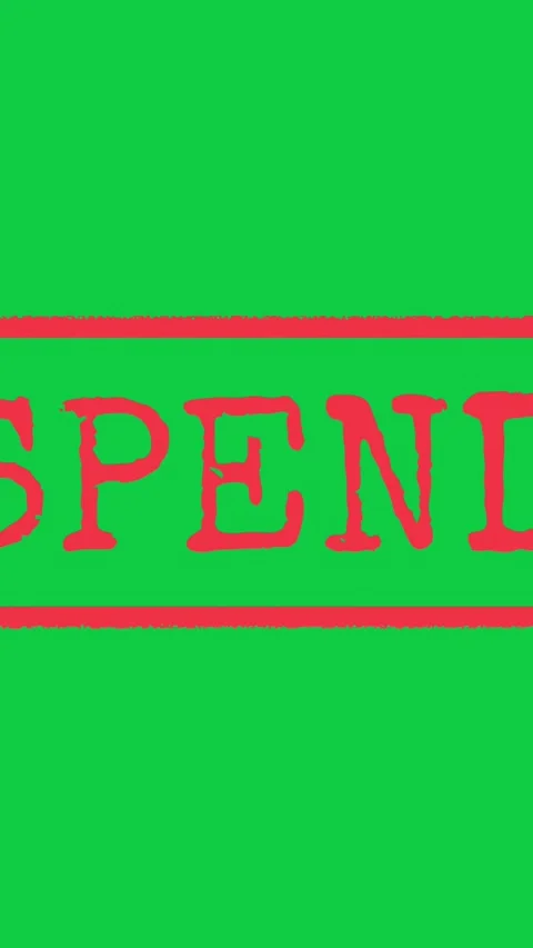 Suspended Signed Stamping Text Animation. Stock Footage 297146326