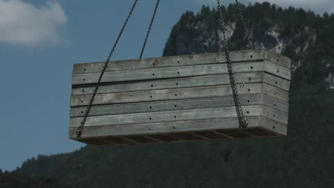 Suspended Stack of Metal Formwork Panels Lifted by Crane Stock Footage 336247161