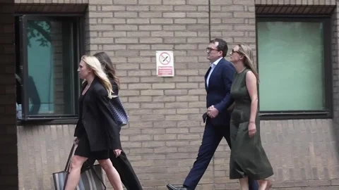 Suspended Tory MP Patrick Spencer arrives at court for trial over alleged Grouc Vídeo Stock 339412680