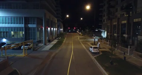 Suspense Aerial Shot Empty Streets Video stock 79546338
