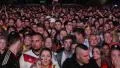 Suspense Drama Supporters Fans German Crowd Enjoy Football Match Public Viewing HD Footage