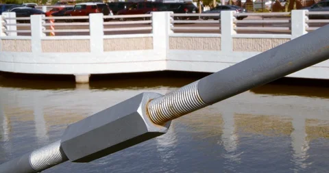 Suspension Bolt on Bridge Stock Footage 120047323