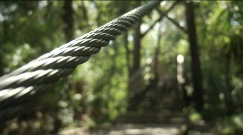 Suspension Bridge Cable Rack Stock Footage 533134