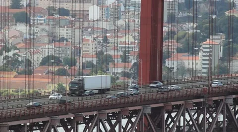 Suspension Bridge Deck Stock Footage 40342558