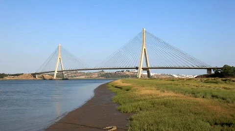 Suspension bridge  Stock Footage 771765