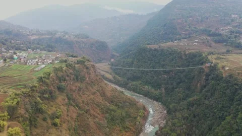 Suspension Bridge. Stockbeeldmateriaal 170684695