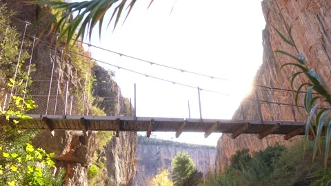 Suspension bridge Stock Footage 262962678