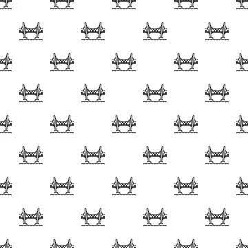 Suspension bridge icon pattern for travel and engineering イラスト素材
