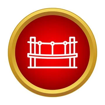 Suspension bridge icon symbolizing connection and infrastructure Stock Illustration