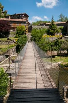 Suspension bridge Stock Photos