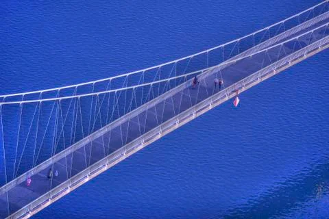 SUSPENSION BRIDGE 库存照片
