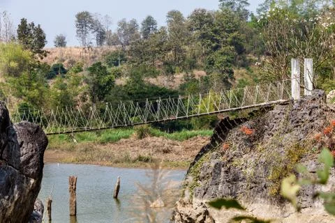 Suspension bridge Stock Photos