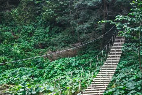 Suspension bridge Stock Photos