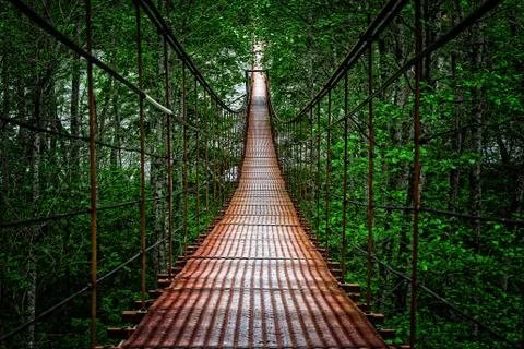 Suspension bridge Stock Photos