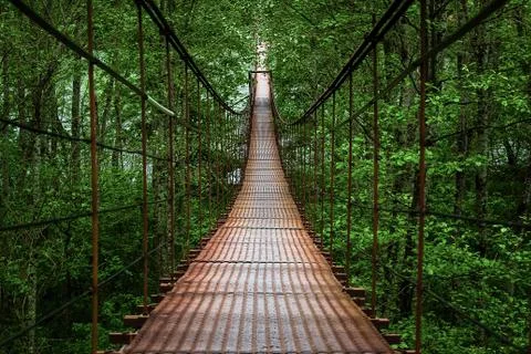Suspension bridge Stock Photos