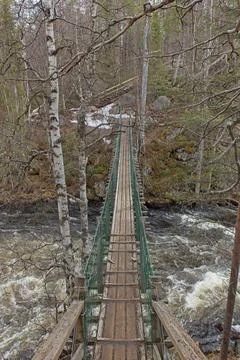 Suspension bridge. Foto stock