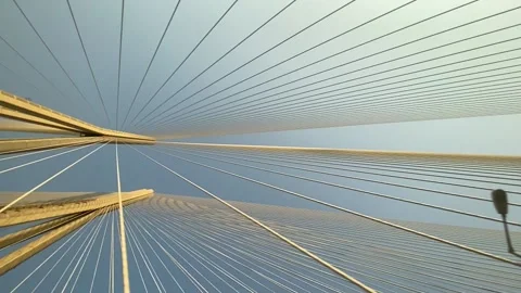 Suspension bridge in slow motion Stock-Footage 134350092