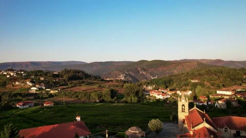Suspension Bridge through Mountain River. 516 Arouca, Portugal Stock Footage 205525134