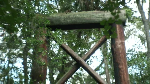 Suspension Bridge Tilt Stock Footage 533141