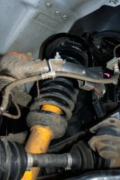 Suspension for bumpy roads 스톡 사진