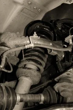 Suspension for bumpy roads Stock Photos