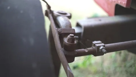 Suspension of old tractor Video stock 93831683