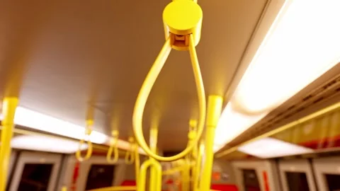 Suspension straps of a train Stock Footage 255507871