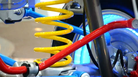 Suspension system for car. HD Stock Footage 41636928