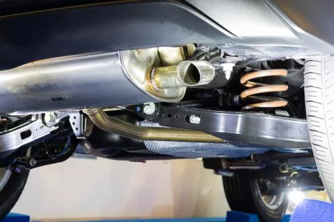 Suspension system of car Stock Photos