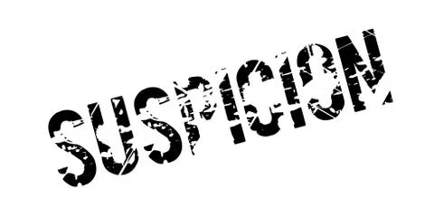 Suspicion rubber stamp Stock Illustration