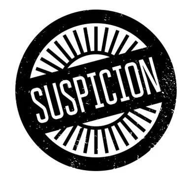 Suspicion rubber stamp Stock Illustration