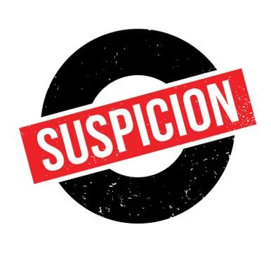 Suspicion rubber stamp Stock Illustration
