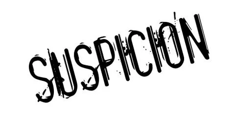 Suspicion rubber stamp Stock Illustration