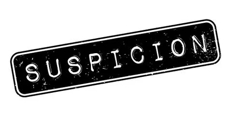 Suspicion rubber stamp Stock Illustration