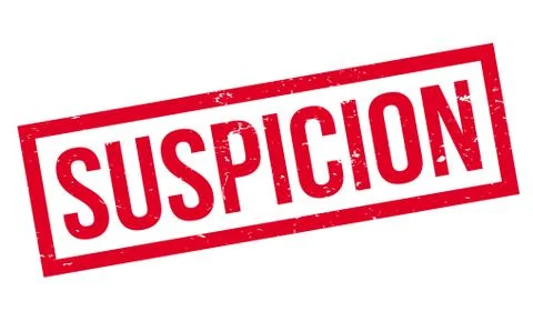 Suspicion rubber stamp Stock Illustration