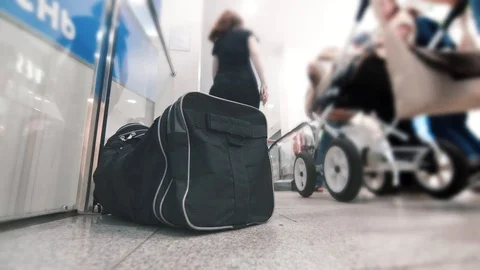 Suspicious bag at the mall Stock-Footage 90628207