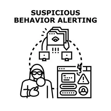 Suspicious behavior alerting during online data monitoring イラスト素材