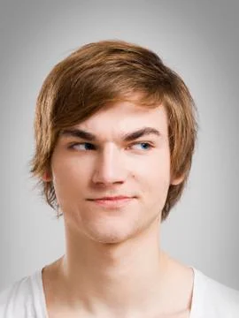 Suspicious face Stock Photos