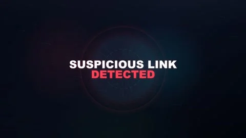 Suspicious link detected cyber security warning message 動画素材 347429772