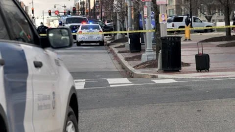 Suspicious Package Biden Inauguration Security Seq Vídeos de archivo 146910457