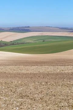 Sussex Patchwork Landscape Foto stock