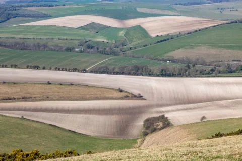 Sussex Patchwork Landscape Fotos de archivo