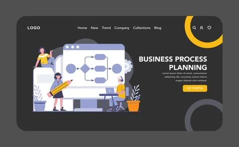 Sustainability and operational processes concept. Flat vector illustration. 스톡 일러스트
