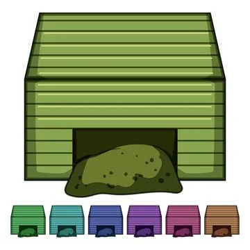 Sustainability compost bin cartoon vector graphic Stock Illustration