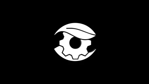 Sustainability leaf leaves 3D rendering rotating gear mechanism wheel Stock Footage 313468086