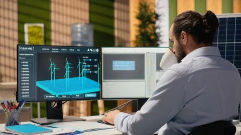 Sustainability RD expert develops integrated clean energy solutions Stock Photos