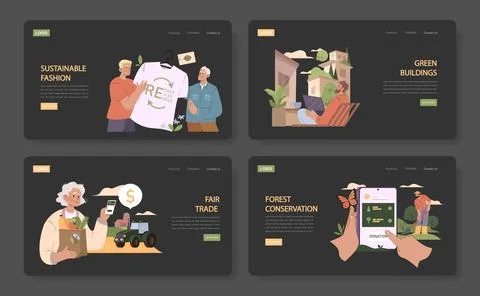 Sustainability set. Stock Illustration